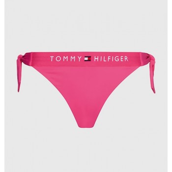 Tommy Hilfiger γυναικείο μαγιό bikini bottom σε φούξια χρώμα με λάστιχο,κανονική γραμμή,100%polyester UW0UW04497 TP1